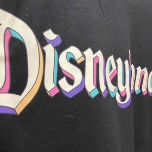 Disney Parks Men's X-Large Disneyland T Shirt‎ Black & Neon Colored Logo NWT